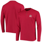 Kansas City Chiefs Dunbrooke Logo Maverick Thermal Henley Long Sleeve T-Shirt Red - NFL