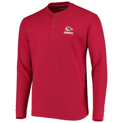 Kansas City Chiefs Dunbrooke Logo Maverick Thermal Henley Long Sleeve T-Shirt Red - NFL