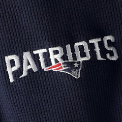 New England Patriots Dunbrooke Logo Maverick Thermal Henley Long Sleeve T-Shirt Navy - NFL
