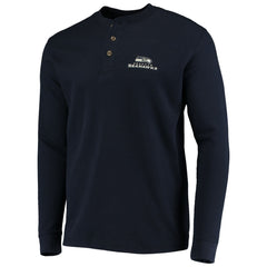Seattle Seahawks Dunbrooke Logo Maverick Thermal Henley Long Sleeve T-Shirt Navy - NFL