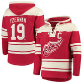 Steve Yzerman Detroit Red Wings - '47 Player Lacer Pullover Hoodie Red