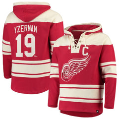Steve Yzerman Detroit Red Wings - '47 Player Lacer Pullover Hoodie Red