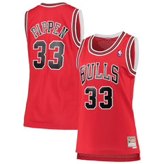 Mitchell & Ness - Scottie Pippen Chicago Bulls Women's 1997/98 Hardwood Classics Swingman Jersey - Red