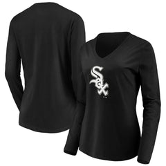 Chicago White Sox Fanatics Women's Official Logo Long Sleeve V-Neck T-Shirt for sale