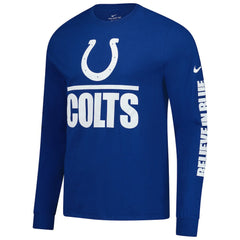Indianapolis Colts Split Local Long Sleeve T-Shirt Royal - Nike
