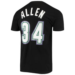 Mitchell & Ness - Ray Allen Milwaukee Bucks Hardwood Classics Stitch Name & Number T-Shirt - Black