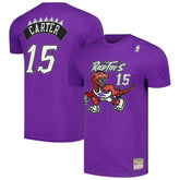 Mitchell & Ness - Vince Carter Toronto Raptors Hardwood Classics Stitch Name & Number T-Shirt - Purple