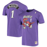 Mitchell & Ness - Tracy McGrady Toronto Raptors Hardwood Classics Stitch Name & Number T-Shirt - Purple