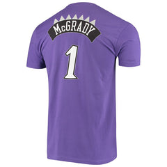 Mitchell & Ness - Tracy McGrady Toronto Raptors Hardwood Classics Stitch Name & Number T-Shirt - Purple