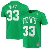 Mitchell & Ness - Larry Bird Boston Celtics Hardwood Classics Stitch Name & Number T-Shirt - Kelly Green
