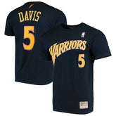 Mitchell & Ness - Baron Davis Golden State Warriors Hardwood Classics Stitch Name & Number T-Shirt - Navy