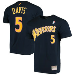Mitchell & Ness - Baron Davis Golden State Warriors Hardwood Classics Stitch Name & Number T-Shirt - Navy