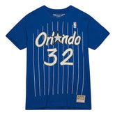 Mitchell & Ness - Shaquille O'Neal Orlando Magic Hardwood Classics Stitch Name & Number T-Shirt - Blue