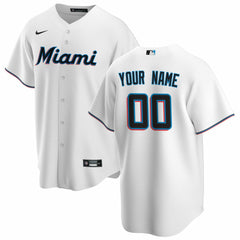 Miami Marlins Nike Home Replica Custom Jersey On Sale