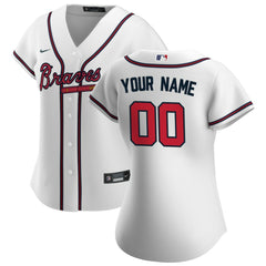 Atlanta Braves Nike Women's Home Replica Custom Jersey Clearance