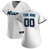 Miami Marlins Nike Women's Home Replica Custom Jersey Online