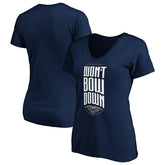 NBA - New Orleans Pelicans Women's Won't Bow Down V-Neck T-Shirt - Navy