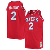 Mitchell & Ness - Moses Malone Philadelphia 76ers 1982/83 Big & Tall Hardwood Classics Swingman Jersey - Red