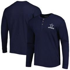 Dallas Cowboys Maverick Thermal Henley Long Sleeve T-Shirt Navy - NFL