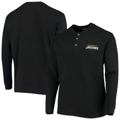 Jacksonville Jaguars Dunbrooke Logo Maverick Thermal Henley Long Sleeve T-Shirt Black - NFL