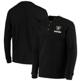 Las Vegas Raiders Dunbrooke Logo Maverick Thermal Henley Long Sleeve T-Shirt Black - NFL