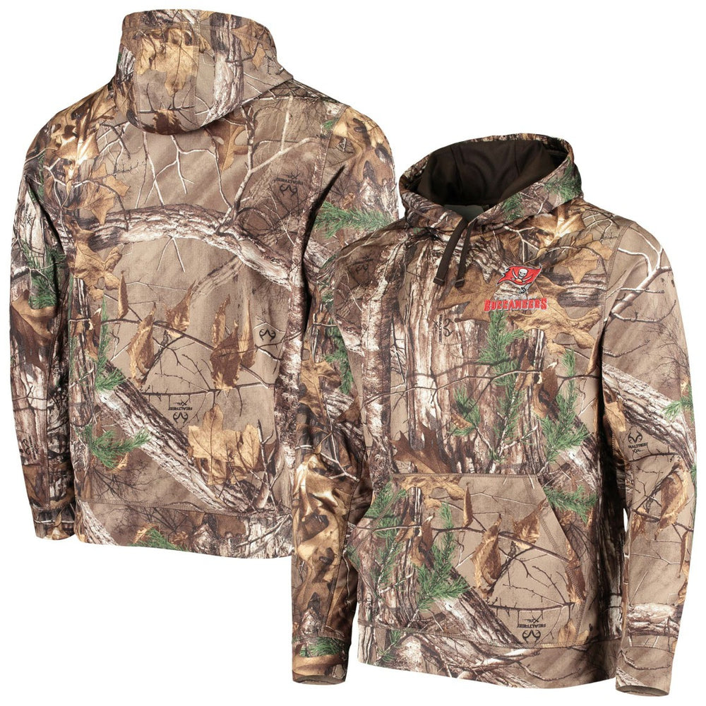 Tampa Bay Buccaneers Dunbrooke Circle Champion Tech Fleece Pullover Hoodie Realtree Camo - NFL