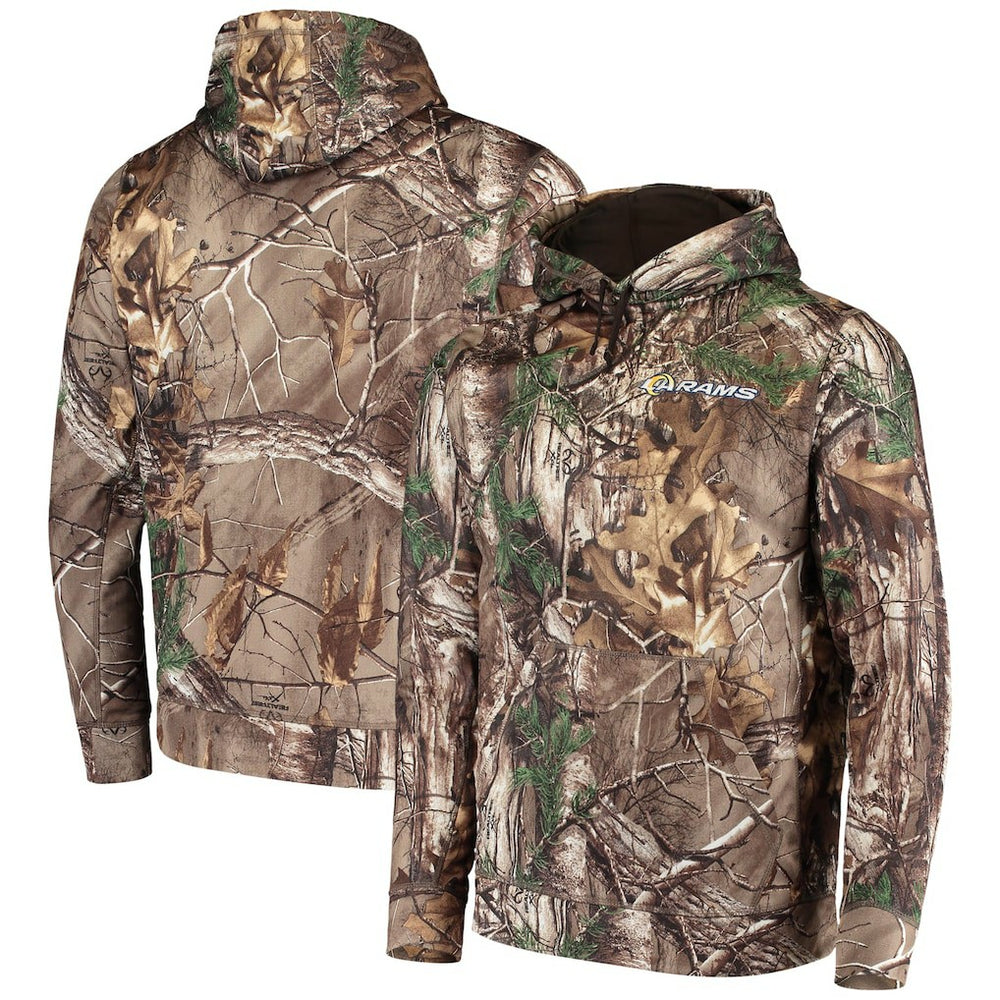 Los Angeles Rams Dunbrooke Circle Champion Tech Fleece Pullover Hoodie Realtree Camo - NFL