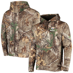 Pittsburgh Steelers Dunbrooke Circle Champion Tech Fleece Pullover Hoodie Realtree Camo - NFL