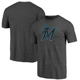 Miami Marlins Weathered Official Logo Tri-Blend T-Shirt Lifestyle
