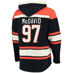 Connor McDavid Edmonton Oilers - '47 Player Name & Number Lacer Pullover Hoodie Navy