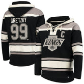 Wayne Gretzky Los Angeles Kings - '47 Retired Player Name & Number Lacer Pullover Hoodie Black