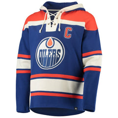 Wayne Gretzky Edmonton Oilers - '47 Retired Player Name & Number Lacer Pullover Hoodie Royal