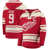 Gordie Howe Detroit Red Wings - '47 Retired Player Name & Number Lacer Pullover Hoodie Red