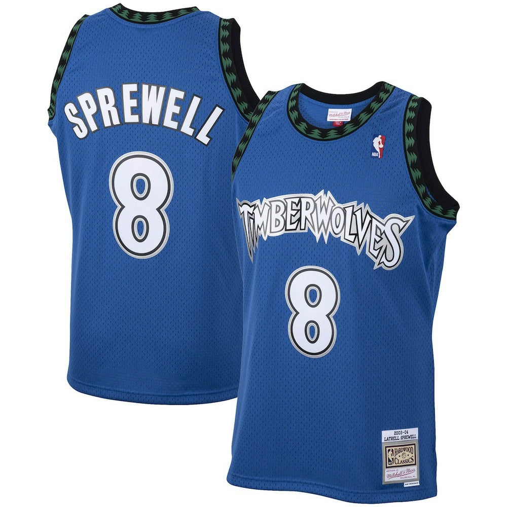 Mitchell & Ness - Latrell Sprewell Minnesota Timberwolves 2003/04 Hardwood Classics Swingman Jersey - Blue