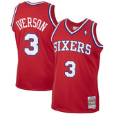 Mitchell & Ness - Allen Iverson Philadelphia 76ers 2002/03 Hardwood Classics Swingman Jersey - Red