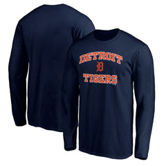 Men's Navy Detroit Tigers Team Heart & Soul Long Sleeve T-Shirt Online