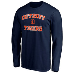 Men's Navy Detroit Tigers Team Heart & Soul Long Sleeve T-Shirt Online