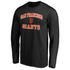 Men's Black San Francisco Giants Team Heart & Soul Long Sleeve T-Shirt On Sale