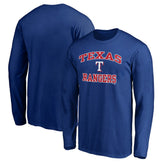 Men's Royal Texas Rangers Team Heart & Soul Long Sleeve T-Shirt Clearance