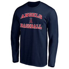 Men's Navy Los Angeles Angels Team Heart & Soul Long Sleeve T-Shirt Online