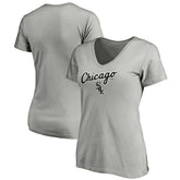 Chicago White Sox Fanatics Women's Team Logo Lockup V-Neck T-Shirt Online