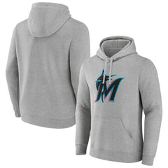 Miami Marlins Official Logo Fitted Pullover Hoodie Lifestyle