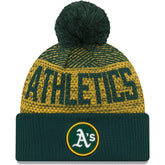 Athletics New Era Authentic Collection Sport Cuffed Knit Hat with Pom On Sale