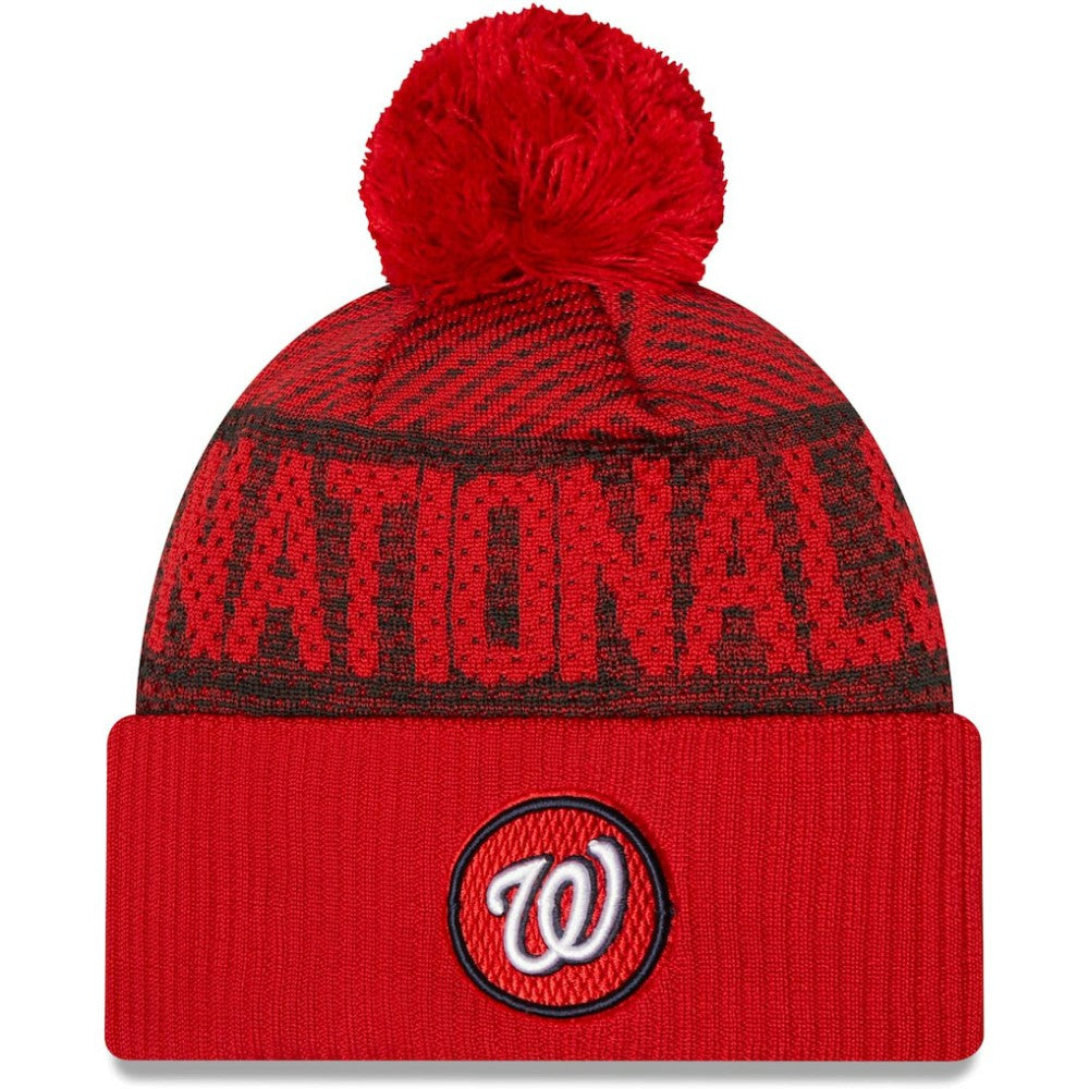 Washington Nationals New Era Authentic Collection Sport Cuffed Knit Hat with Pom Clearance