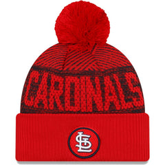 St. Louis Cardinals New Era Authentic Collection Sport Cuffed Knit Hat with Pom On Sale