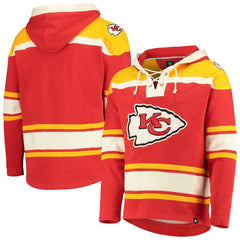 Kansas City Chiefs '47 Lacer V-Neck Pullover Hoodie Red/Gold - 47 brand
