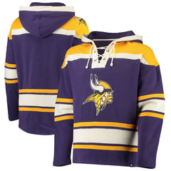 Minnesota Vikings '47 Lacer V-Neck Pullover Hoodie Purple/Gold - 47 brand
