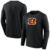 Cincinnati Bengals Primary Team Logo Long Sleeve T-Shirt Black - NFL
