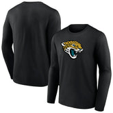 Jacksonville Jaguars Primary Team Logo Long Sleeve T-Shirt Black - NFL
