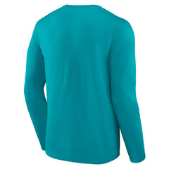 Miami Dolphins Primary Team Logo Long Sleeve T-Shirt Aqua - NFL